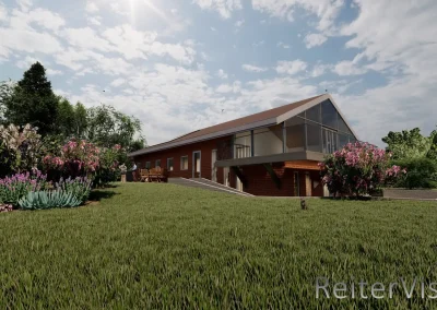 2-plans villa med moderniseret glasfacade